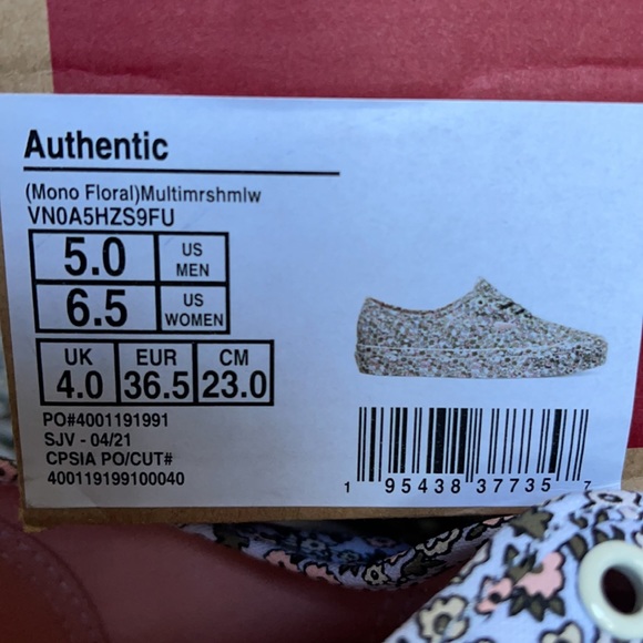Vans Authentic Mono Floral Multi/Marshmallow WMNS - Picture 16 of 16